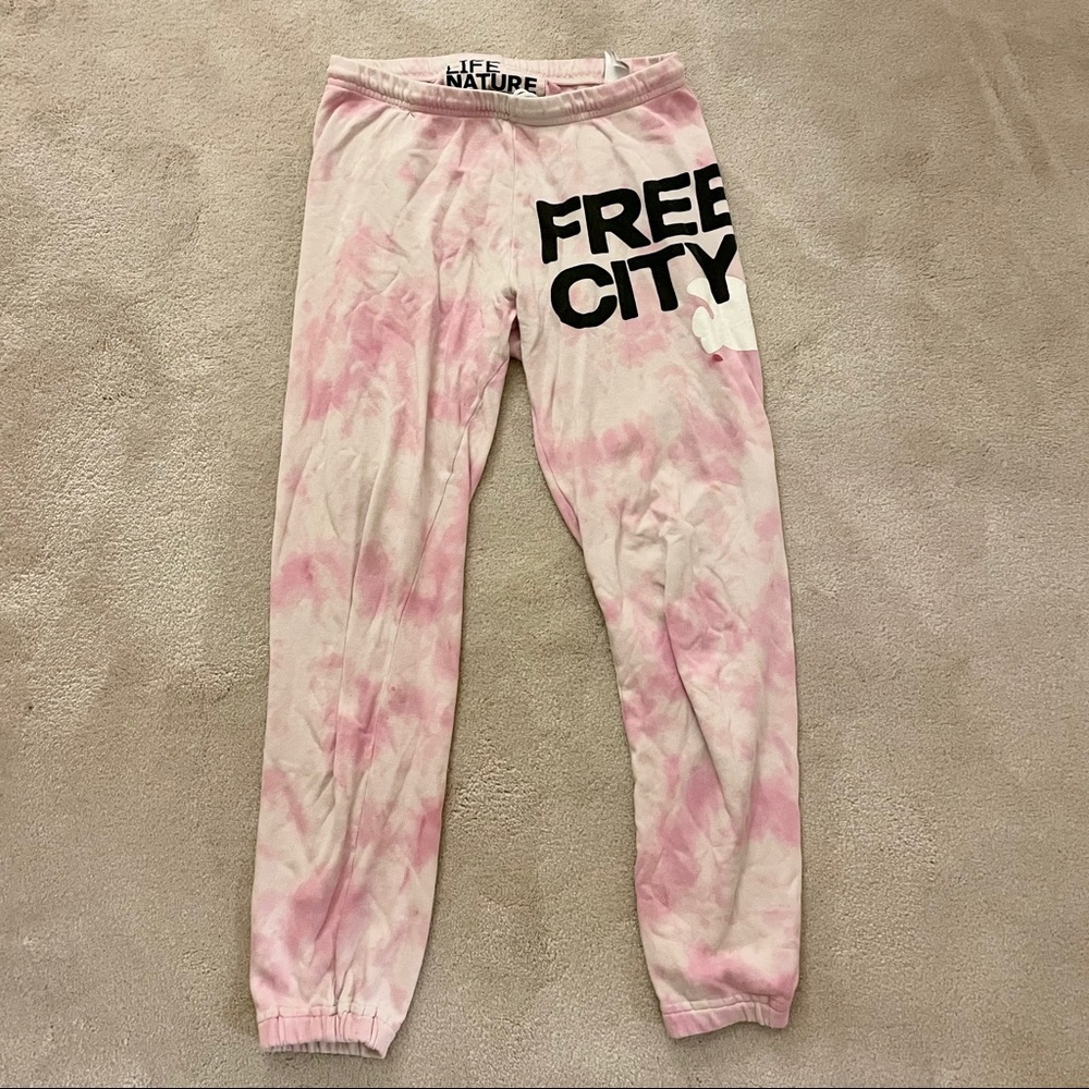 FREE CITY PINK TIE DYE SWEATPANTS